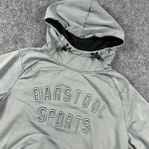UNRL Barstool Sports Hoodie Mens Medium Gray Performance Athletic Sweatshirt